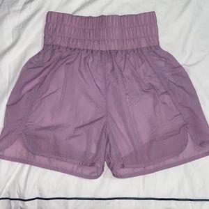 Lilac High-Waisted Athletic Shorts